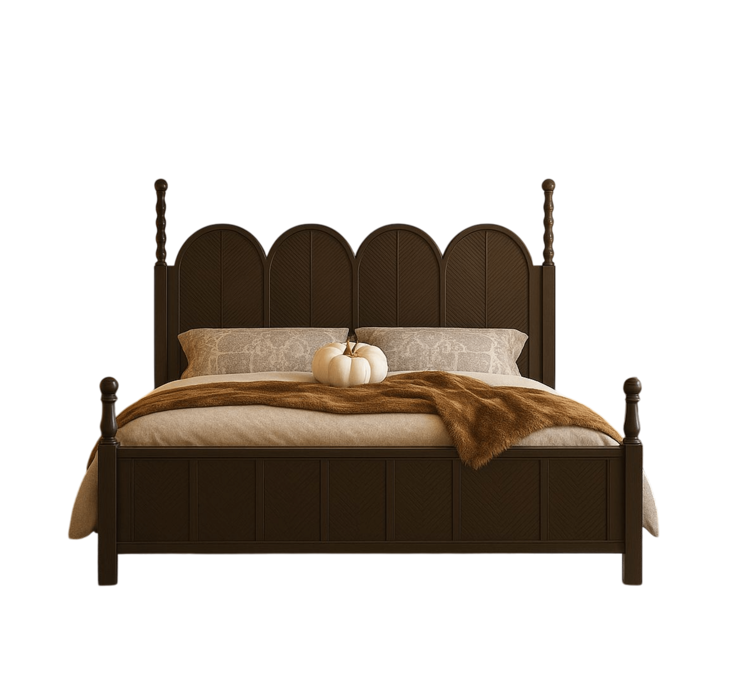 Gharaana Beds Kavya 100% Solid Wood Bed