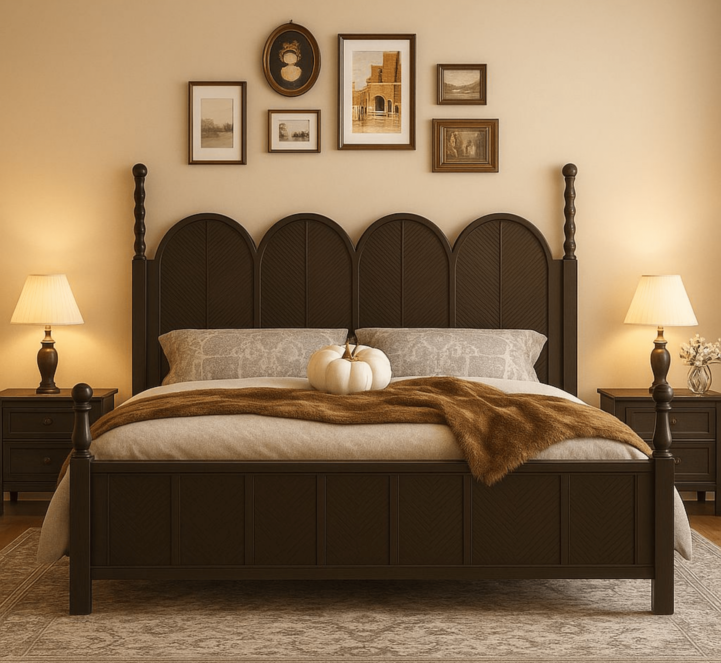 Gharaana Beds Kavya 100% Solid Wood Bed