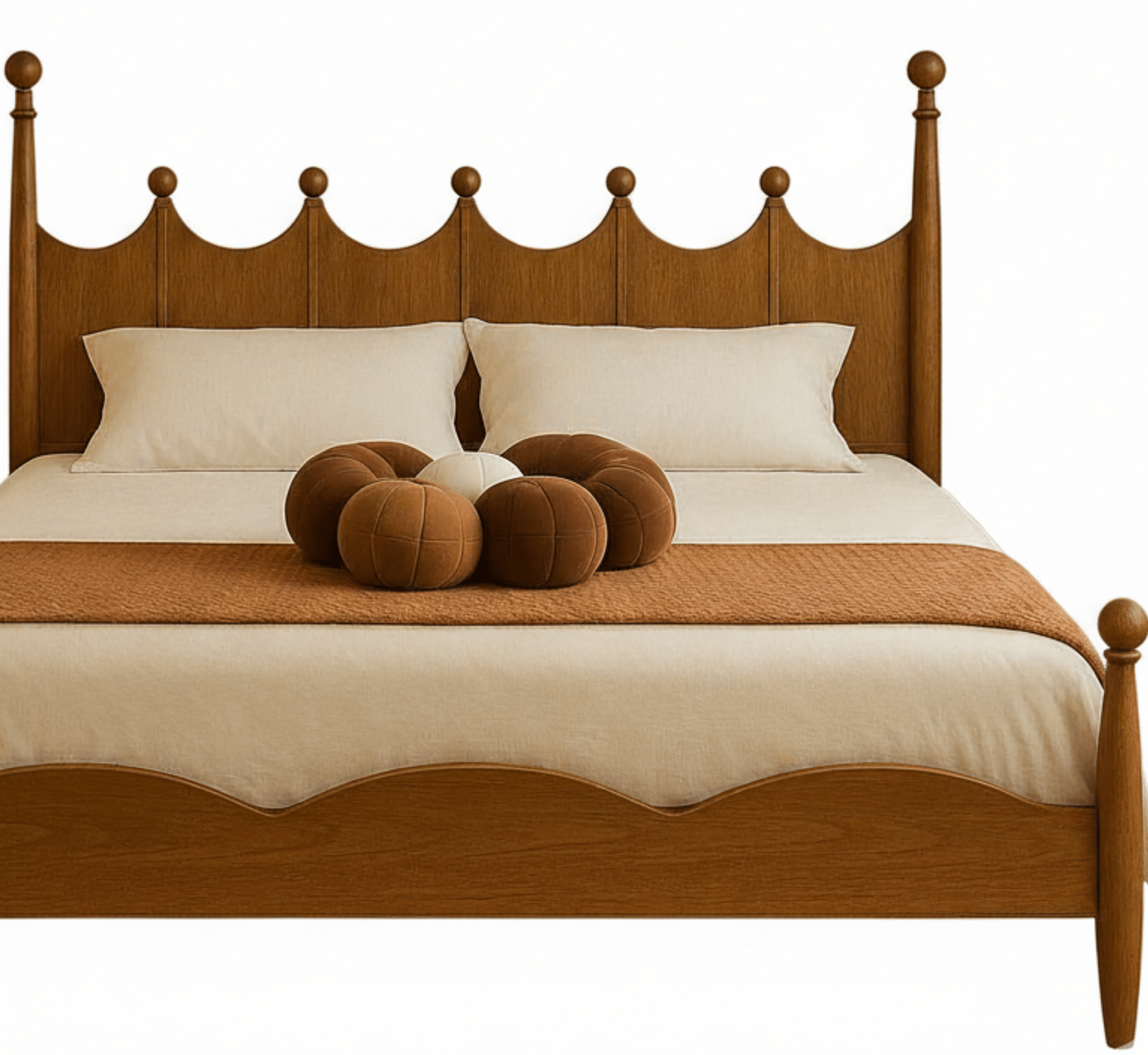 Gharaana Beds Lavanya 100% Solid Wood Bed