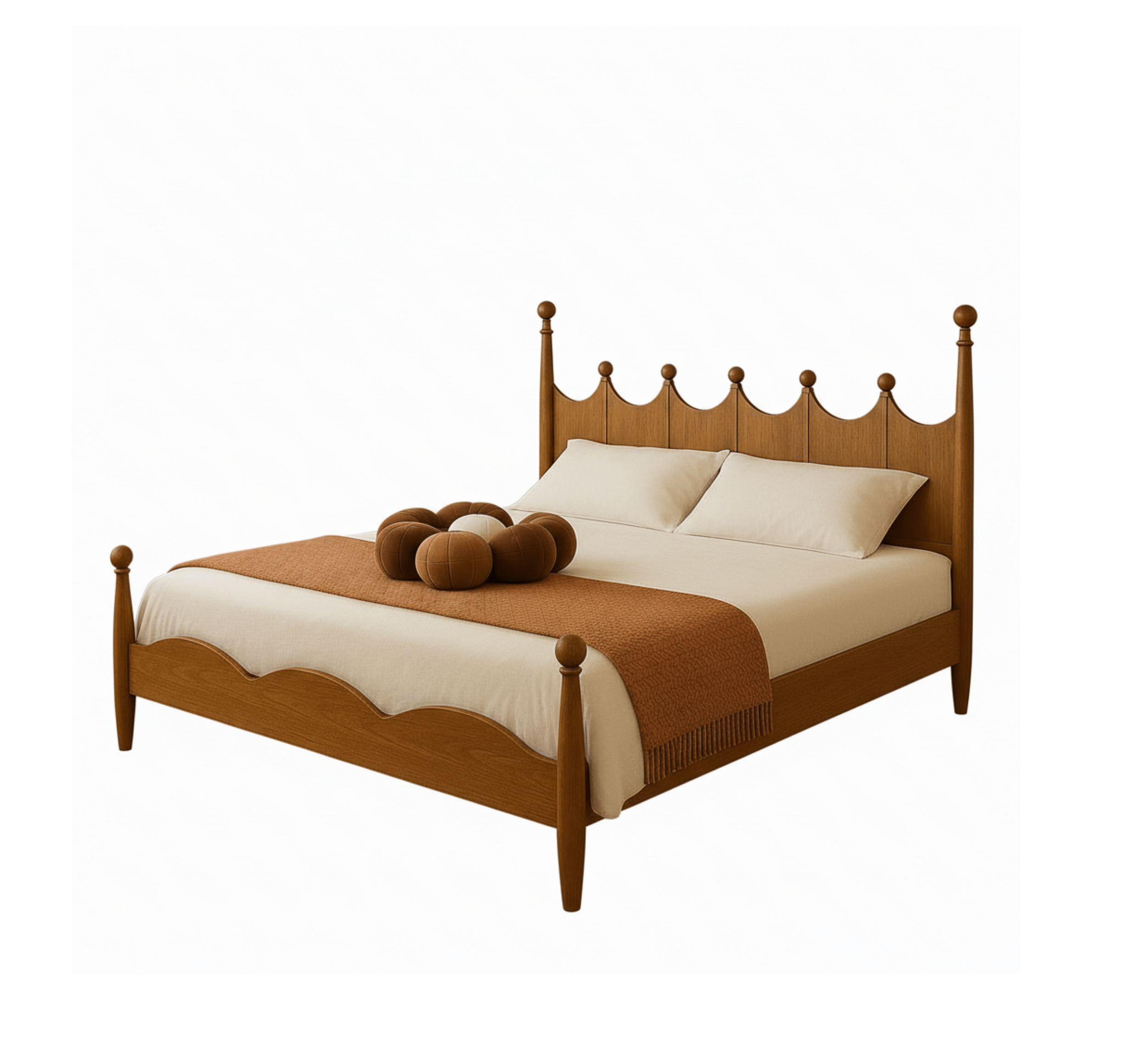 Gharaana Beds Lavanya 100% Solid Wood Bed