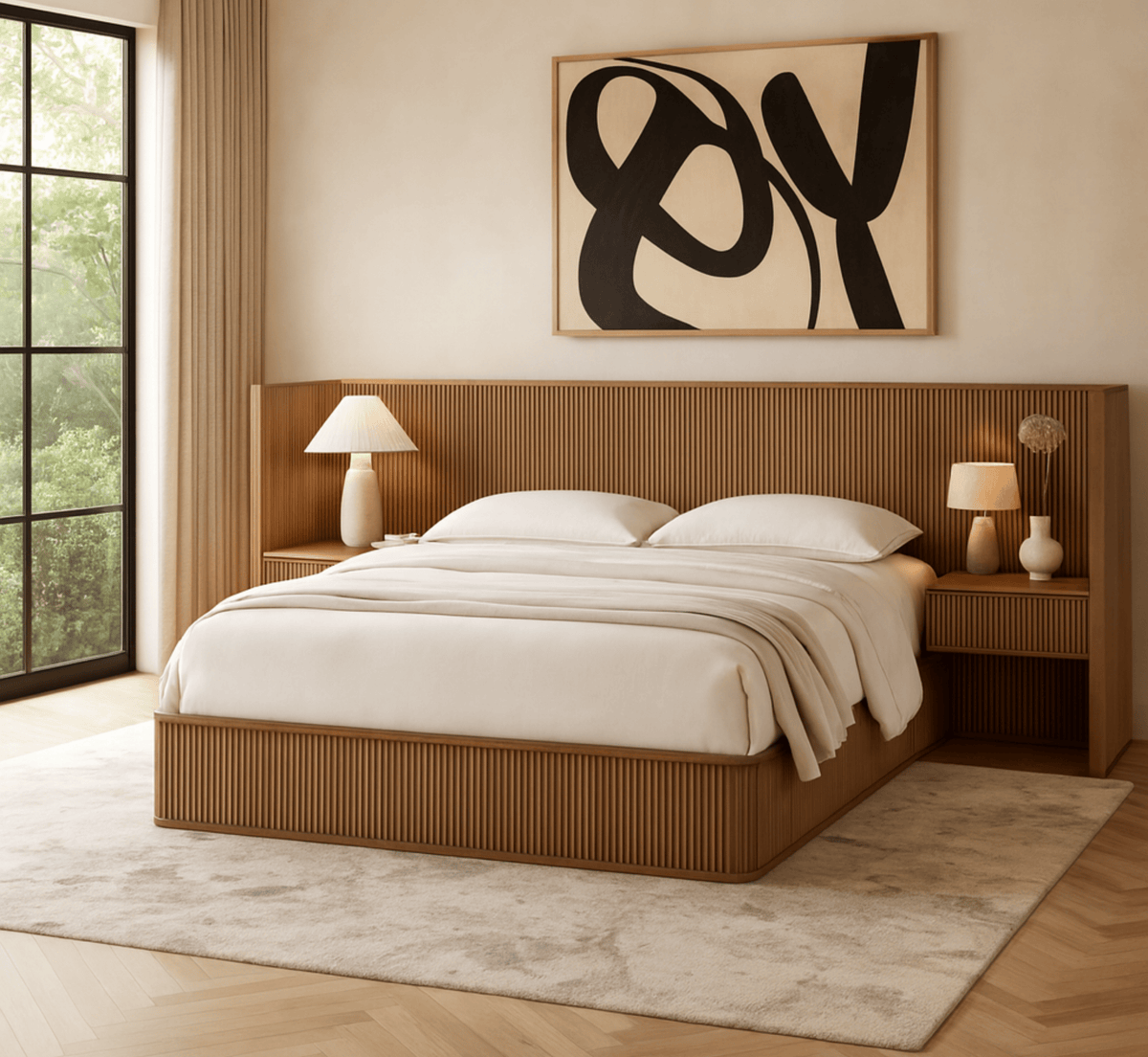 Gharaana Beds Maya 100% Solid Wood Bed