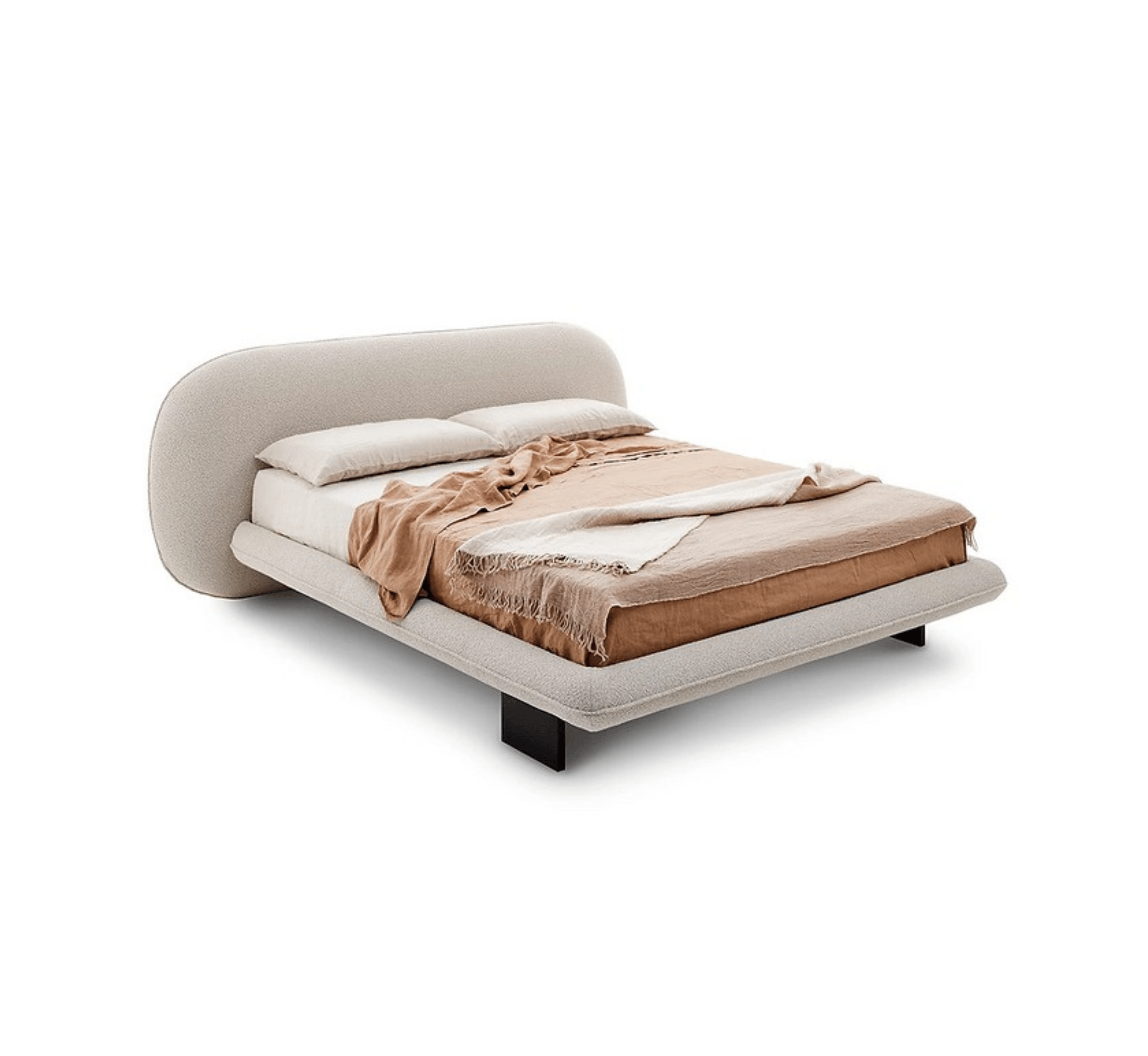 Gharaana Beds Plush 100% Solid Wood Upholstered Bed