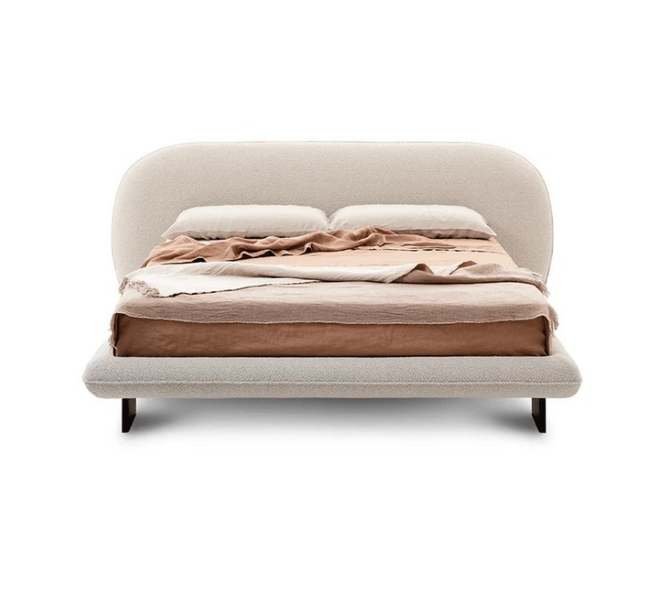 Gharaana Beds Plush 100% Solid Wood Upholstered Bed