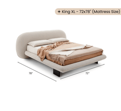 Gharaana Beds Plush 100% Solid Wood Upholstered Bed