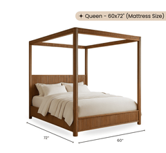 Gharaana Beds Sarah 100% Solid Wood Bed