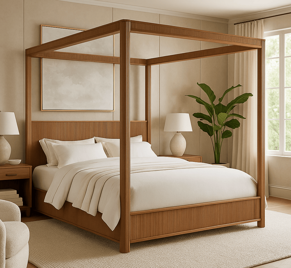 Gharaana Beds Sarah 100% Solid Wood Bed