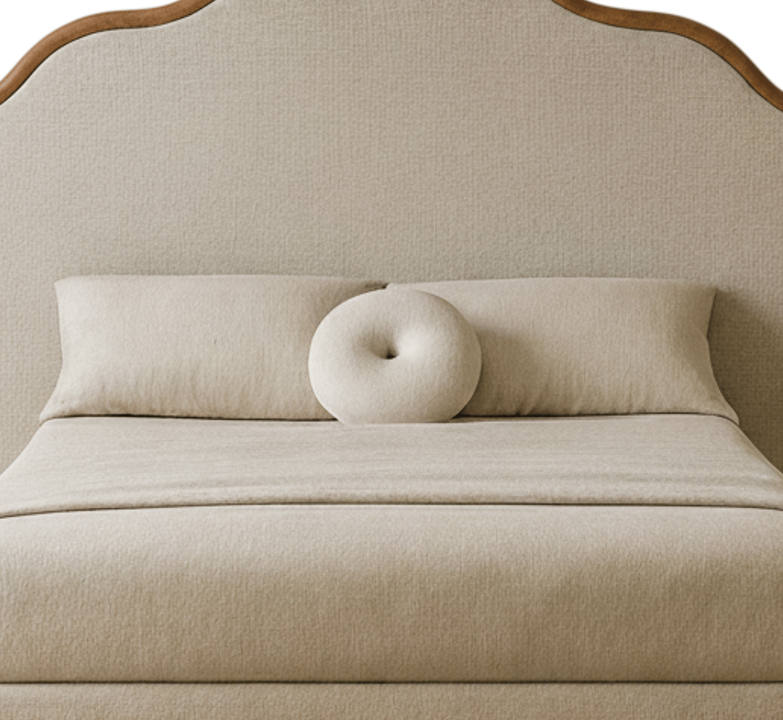 Gharaana Beds Tara 100% Solid Wood Upholstered Bed