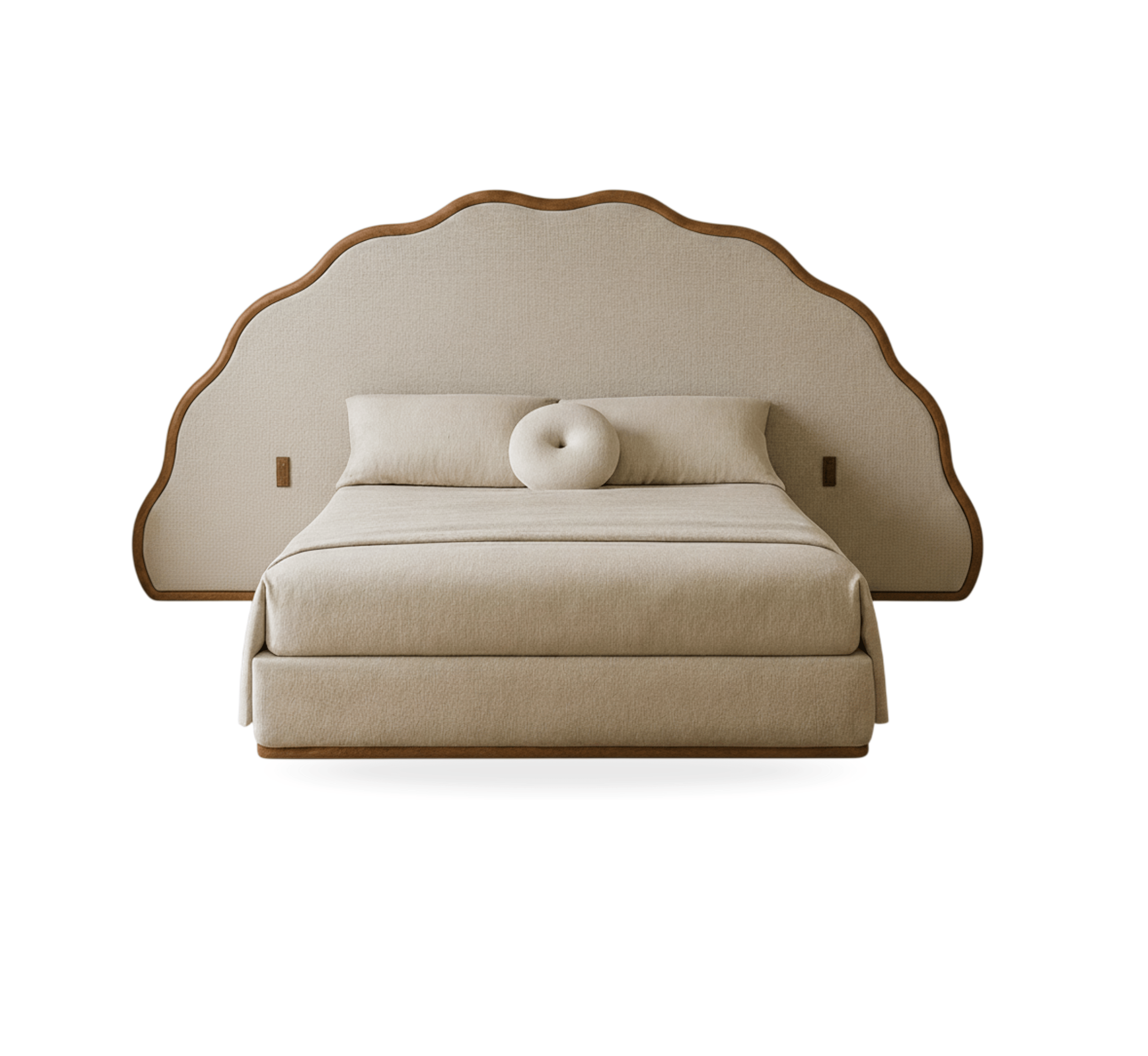 Gharaana Beds Tara 100% Solid Wood Upholstered Bed