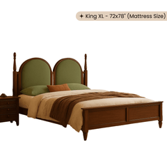 Gharaana Beds Vyas 100% Solid Wood Upholstered Bed