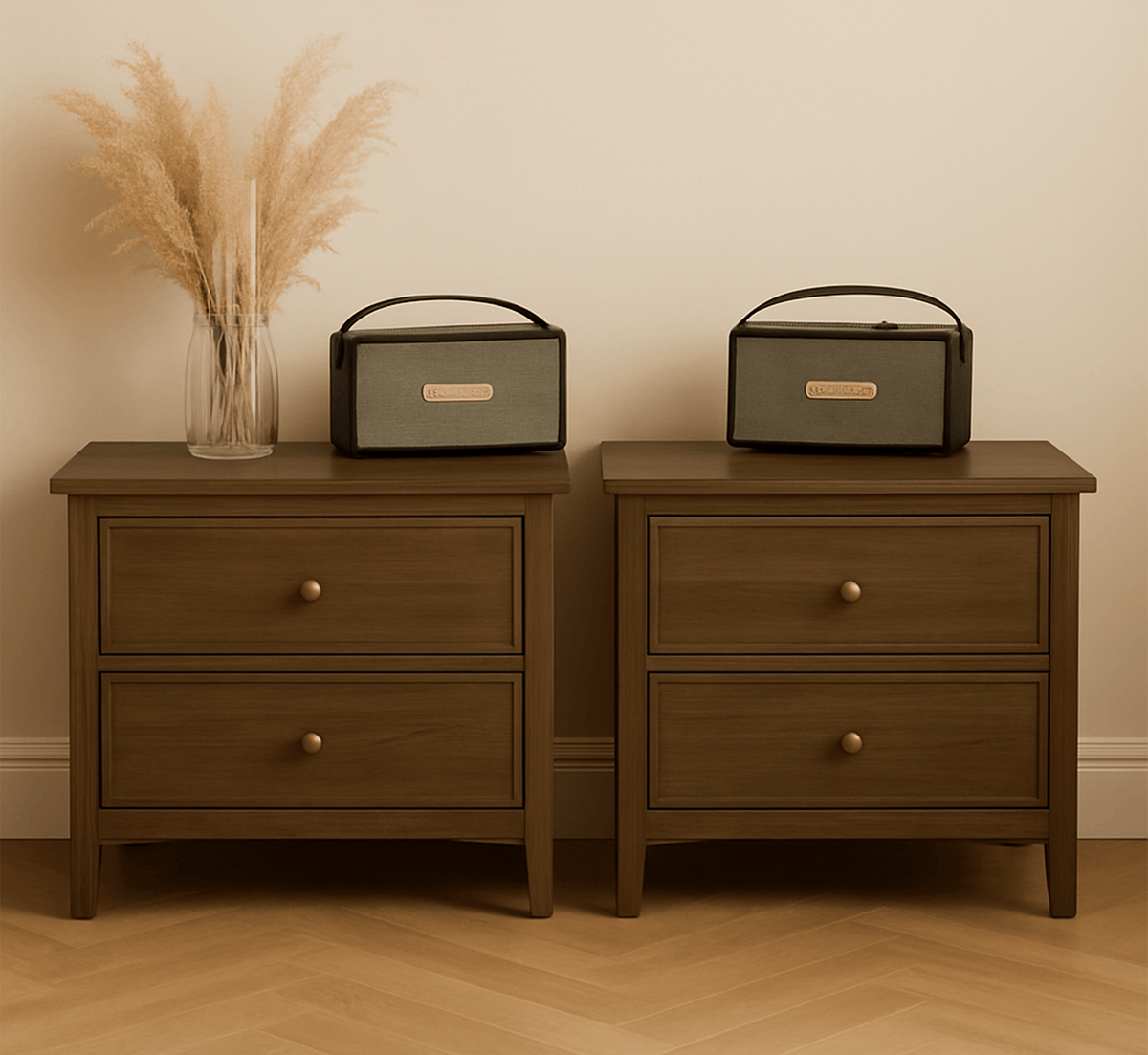 Gharaana Bedsides Lisa Wooden Bedside Table