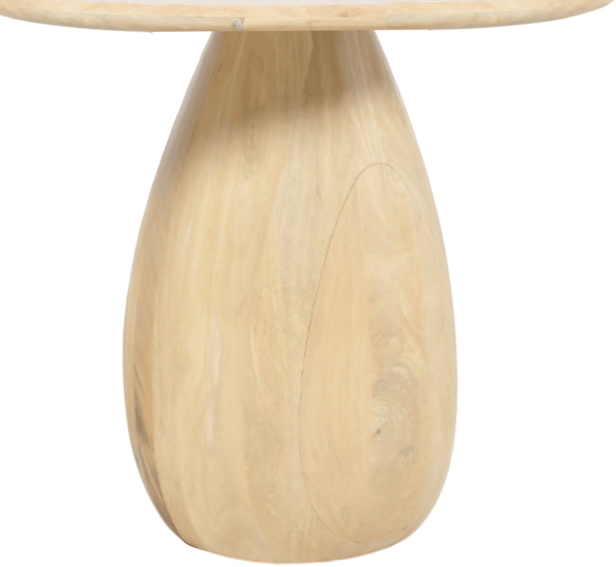 Akira Oval top Solid Wood Center Table & Side Table Combo - Centre Tables - Gharaana