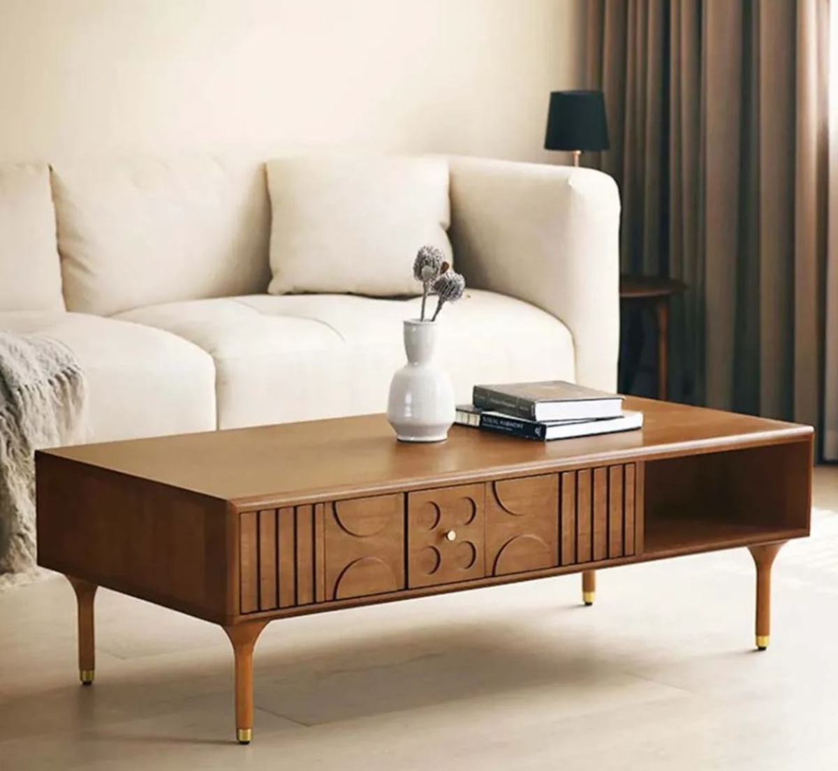 Gharaana Centre Tables Aks Wooden Storage Centre Table