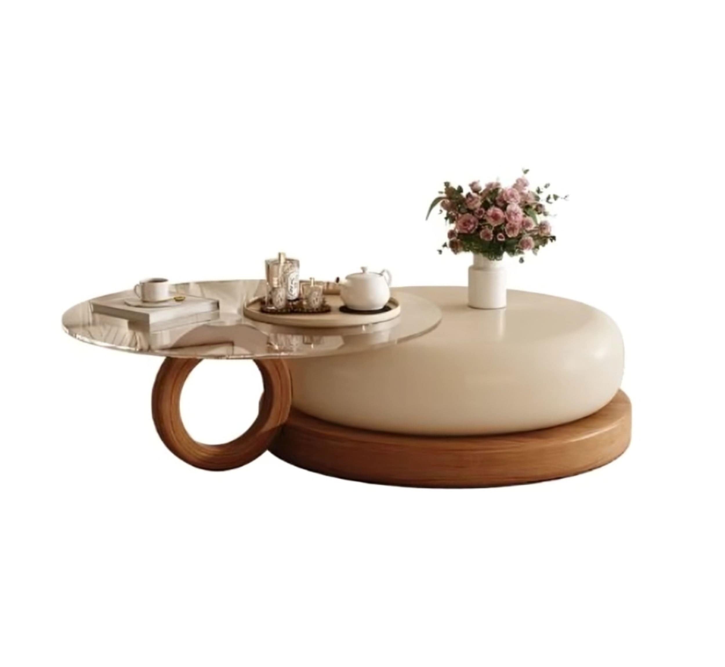 Gharaana Centre Tables Amiya Modern Wooden Nesting Centre Tables