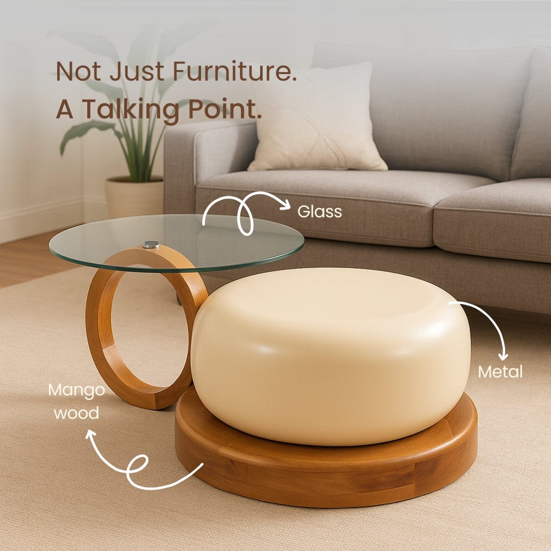 Gharaana Centre Tables Amiya Modern Wooden Nesting Centre Tables