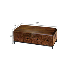 Gharaana Centre Tables Bahar Wooden Storage Centre Table