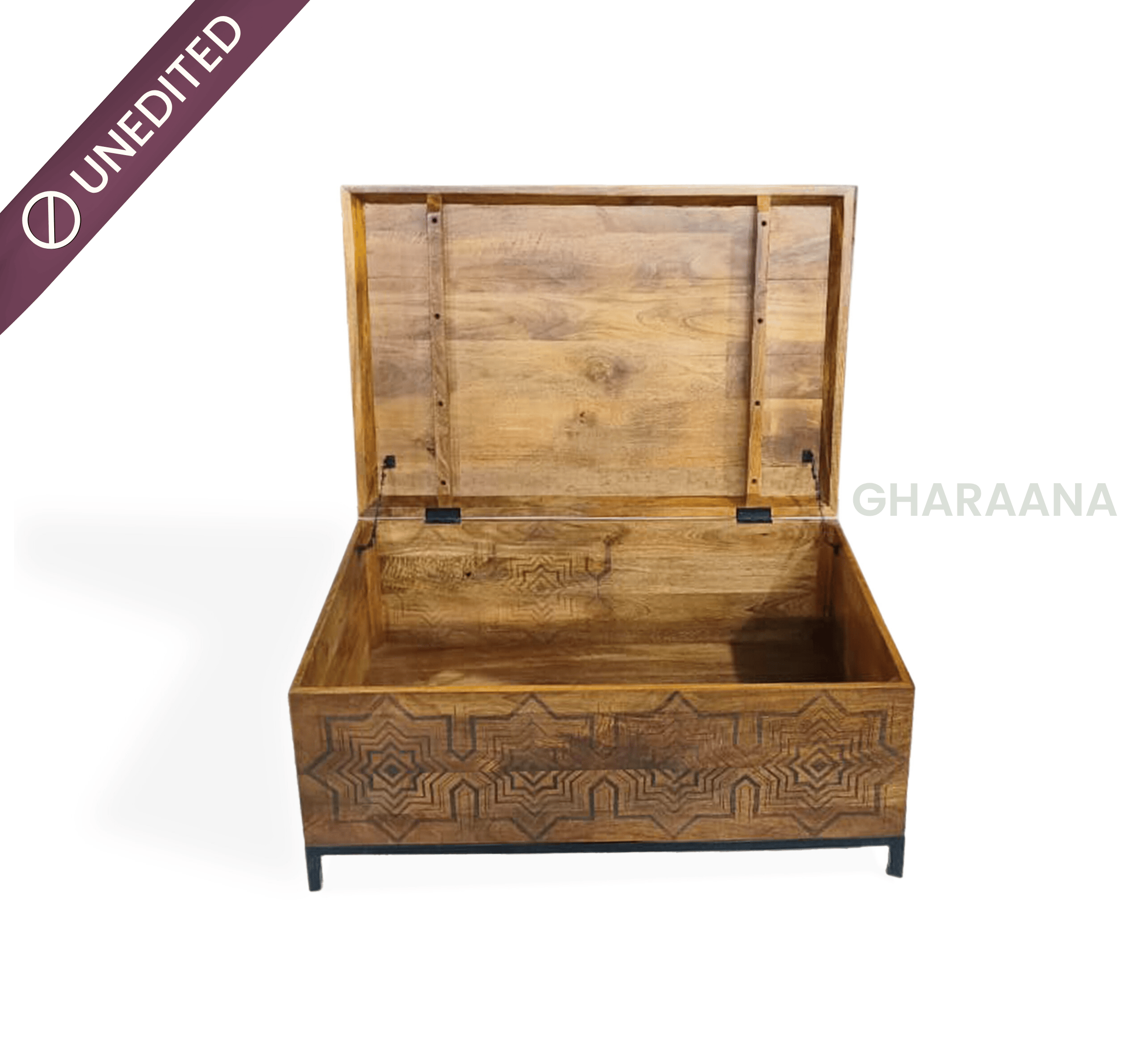 Gharaana Centre Tables Bahar Wooden Storage Centre Table