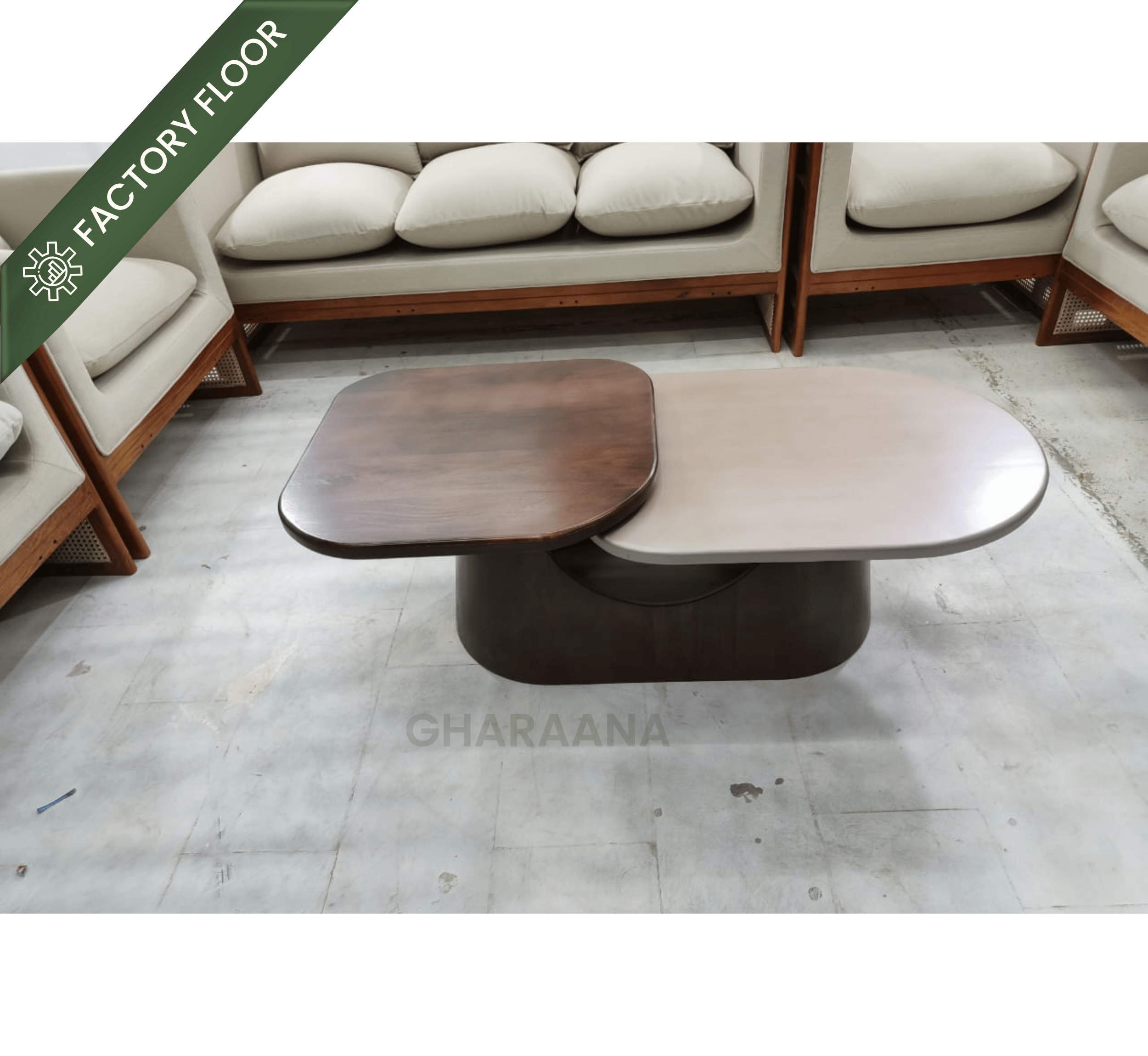Gharaana Centre Tables Bruno Wooden 3-Tier Centre Table