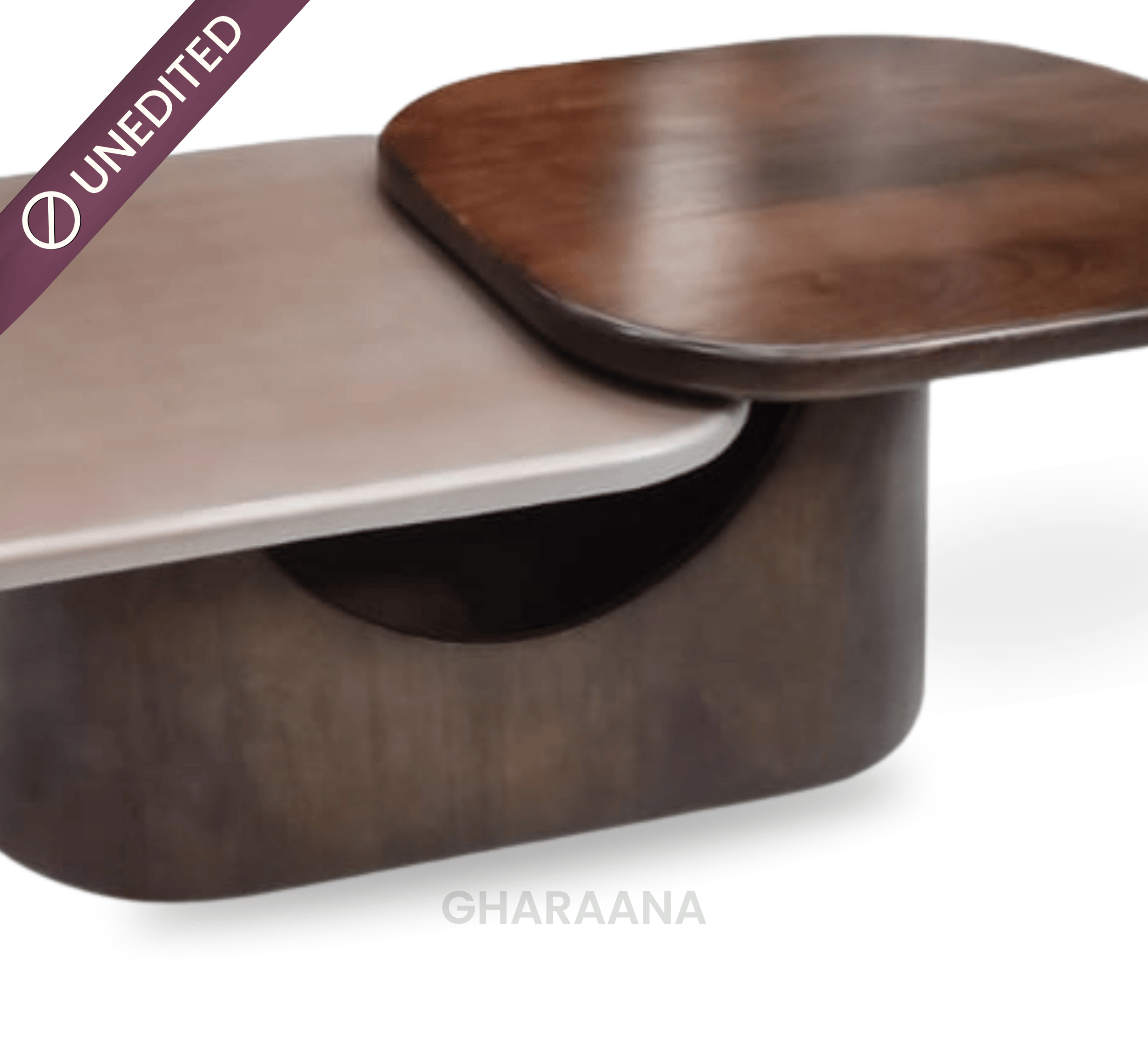 Gharaana Centre Tables Bruno Wooden 3-Tier Centre Table