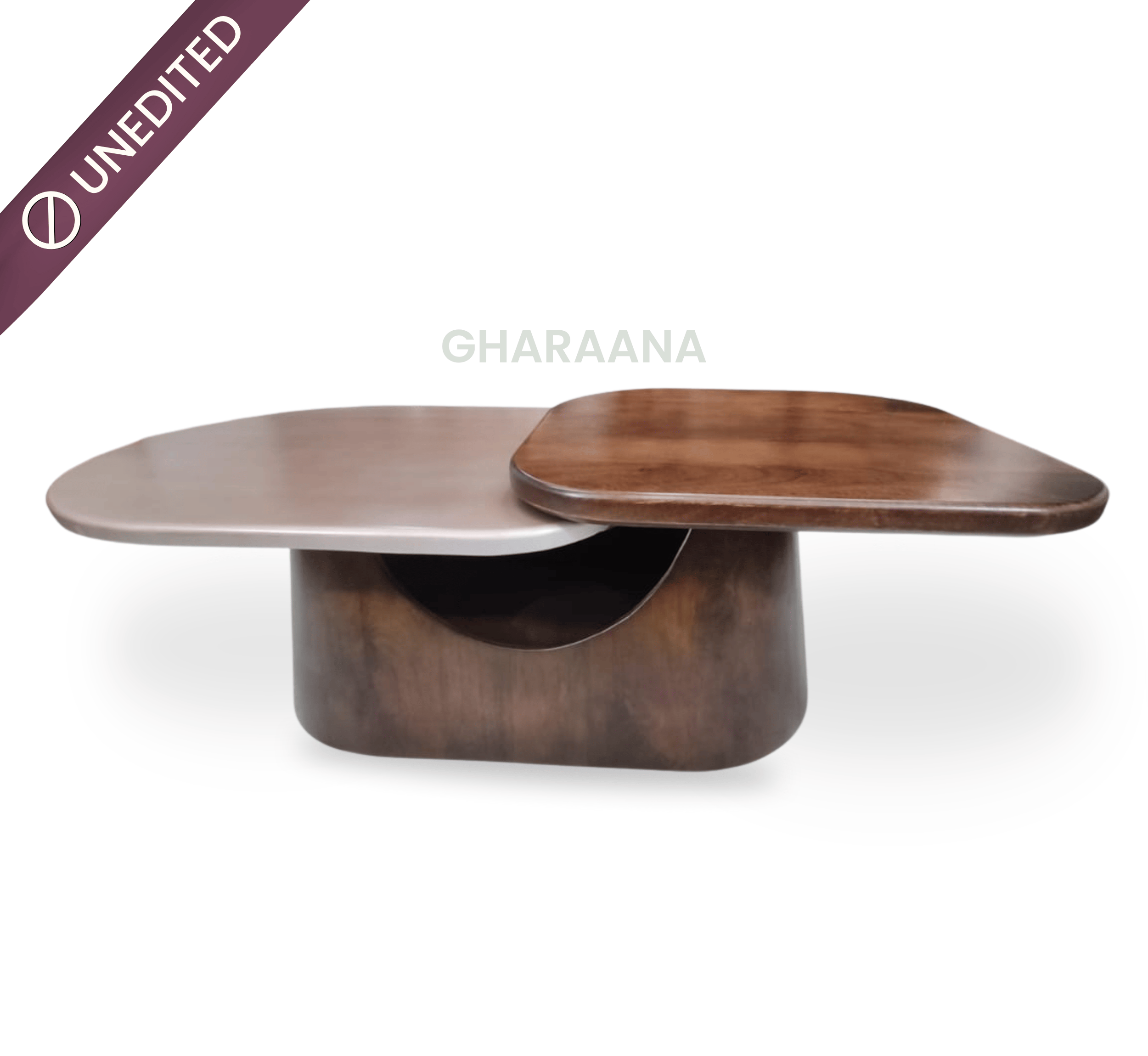 Gharaana Centre Tables Bruno Wooden 3-Tier Centre Table
