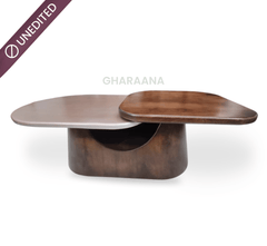 Gharaana Centre Tables Bruno Wooden 3-Tier Centre Table