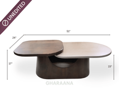 Gharaana Centre Tables Bruno Wooden 3-Tier Centre Table