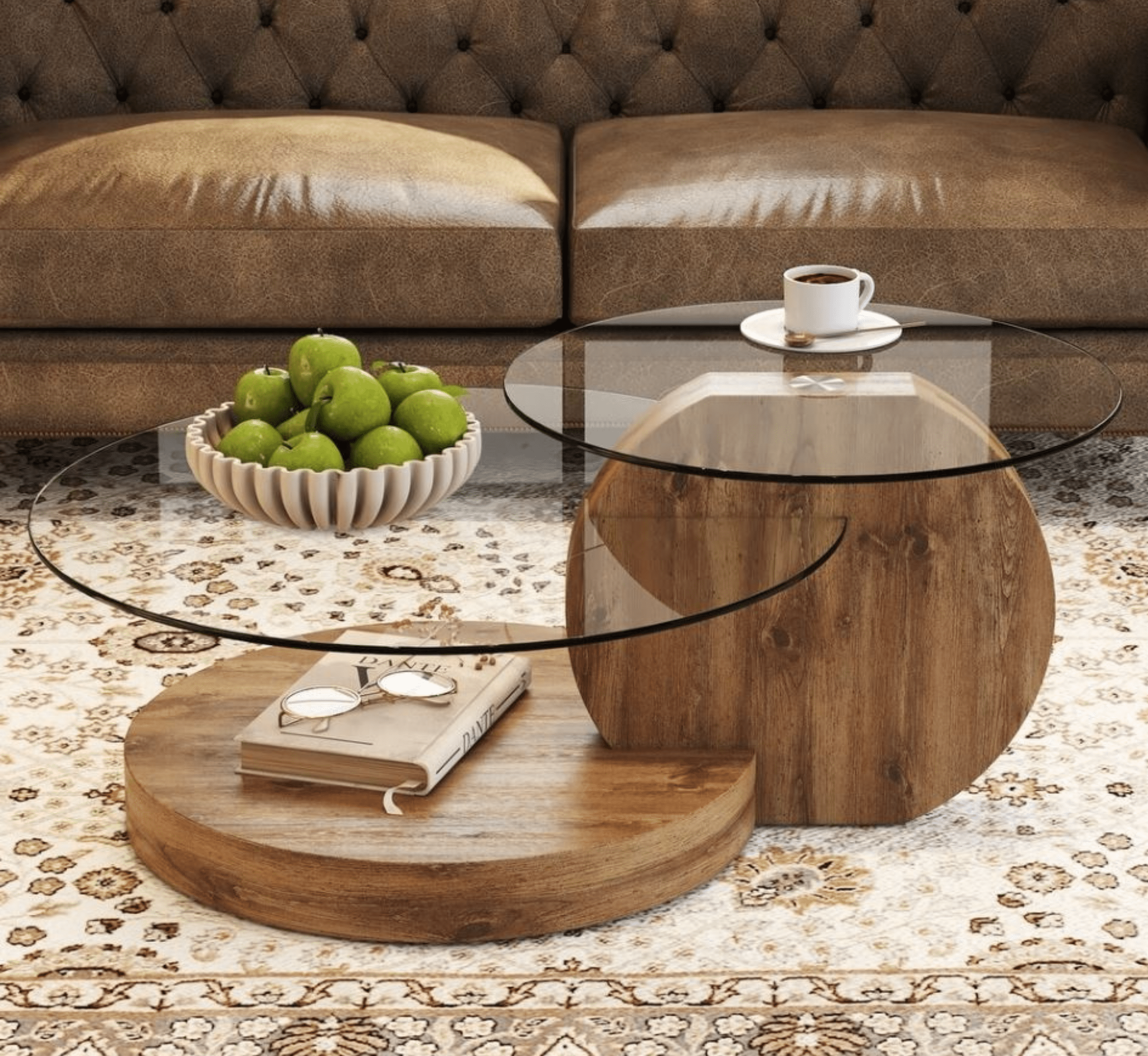 Gharaana Centre Tables Bunch Wooden Nesting Centre Tables