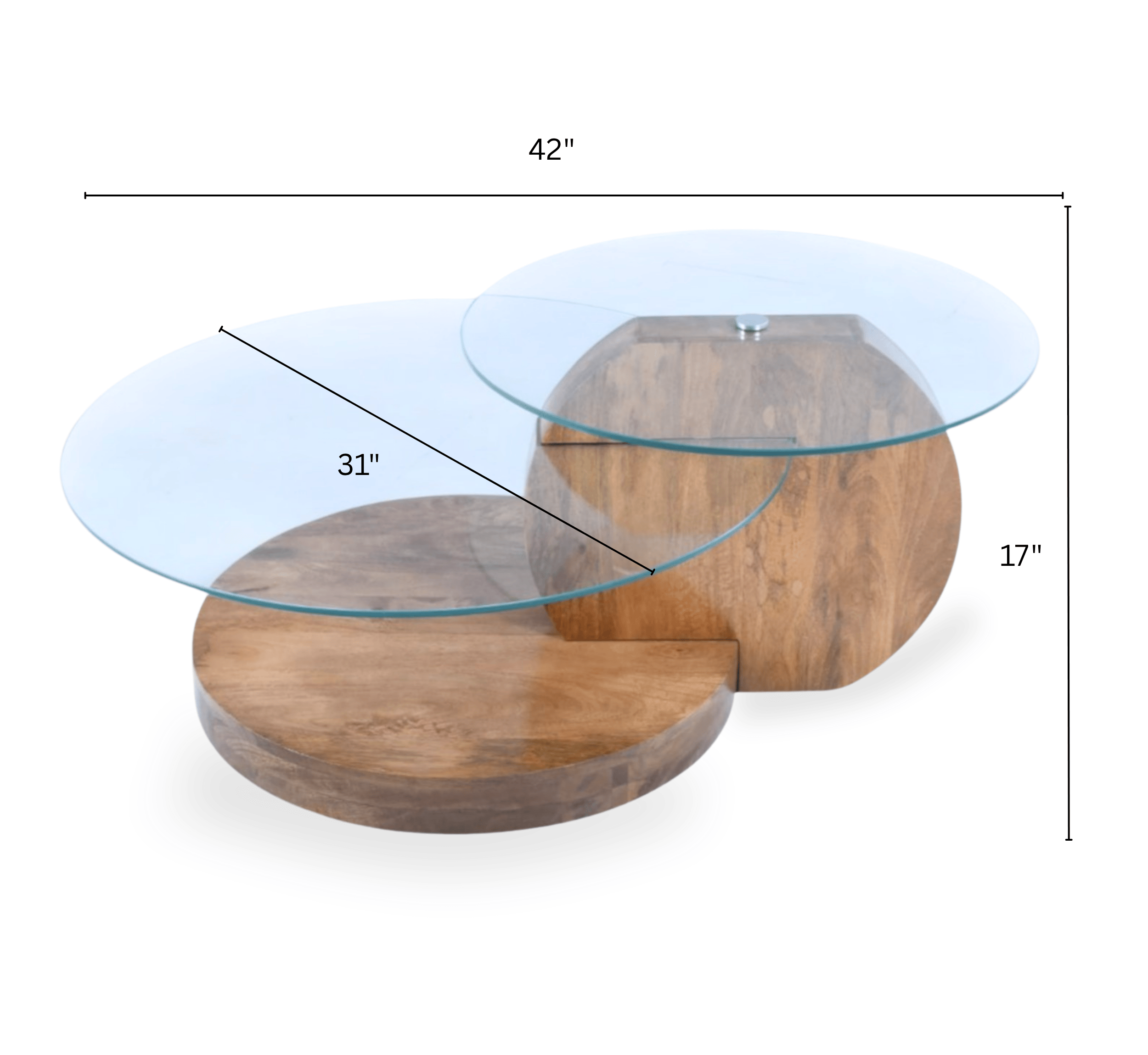 Gharaana Centre Tables Bunch Wooden Nesting Centre Tables