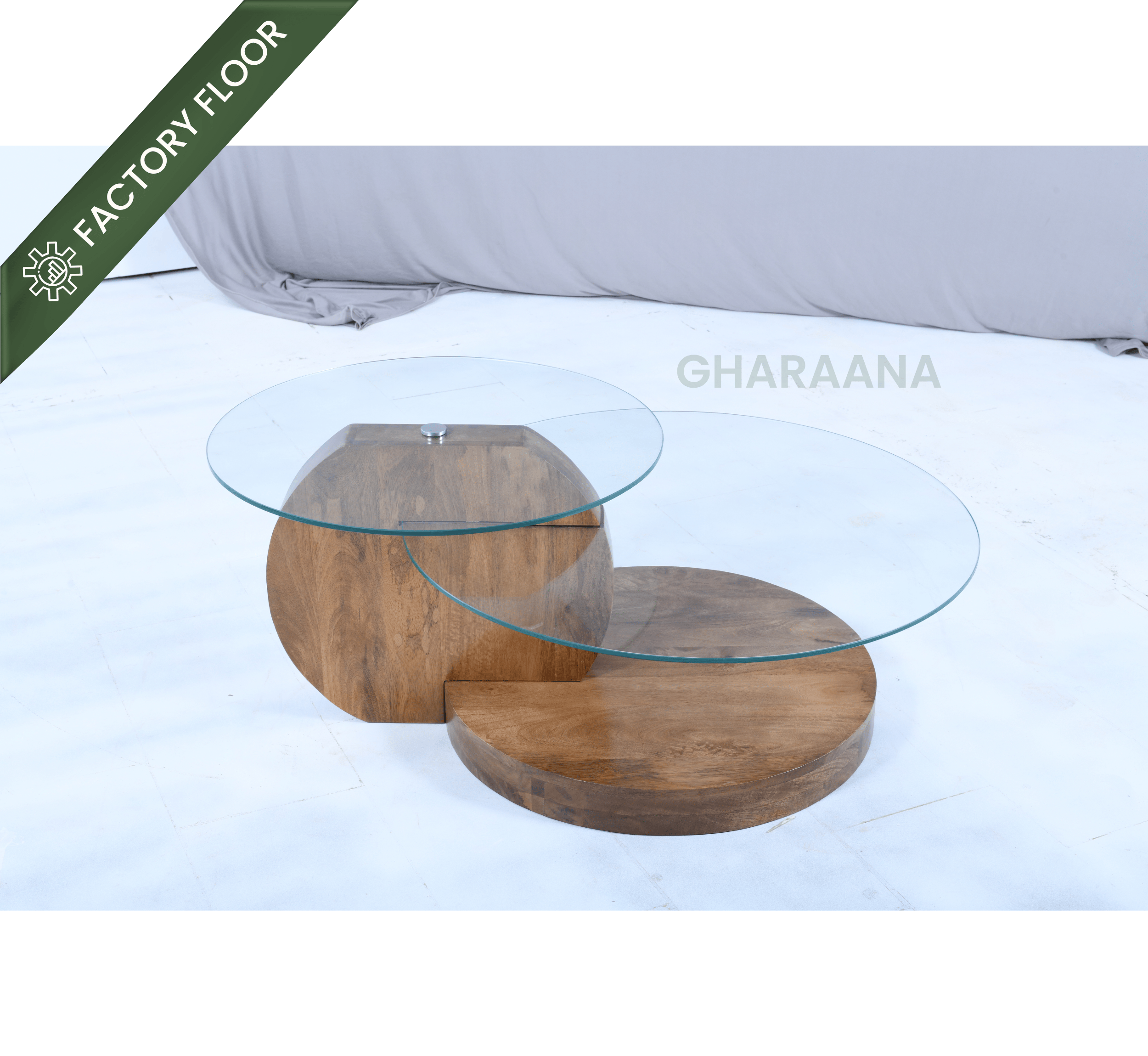 Gharaana Centre Tables Bunch Wooden Nesting Centre Tables