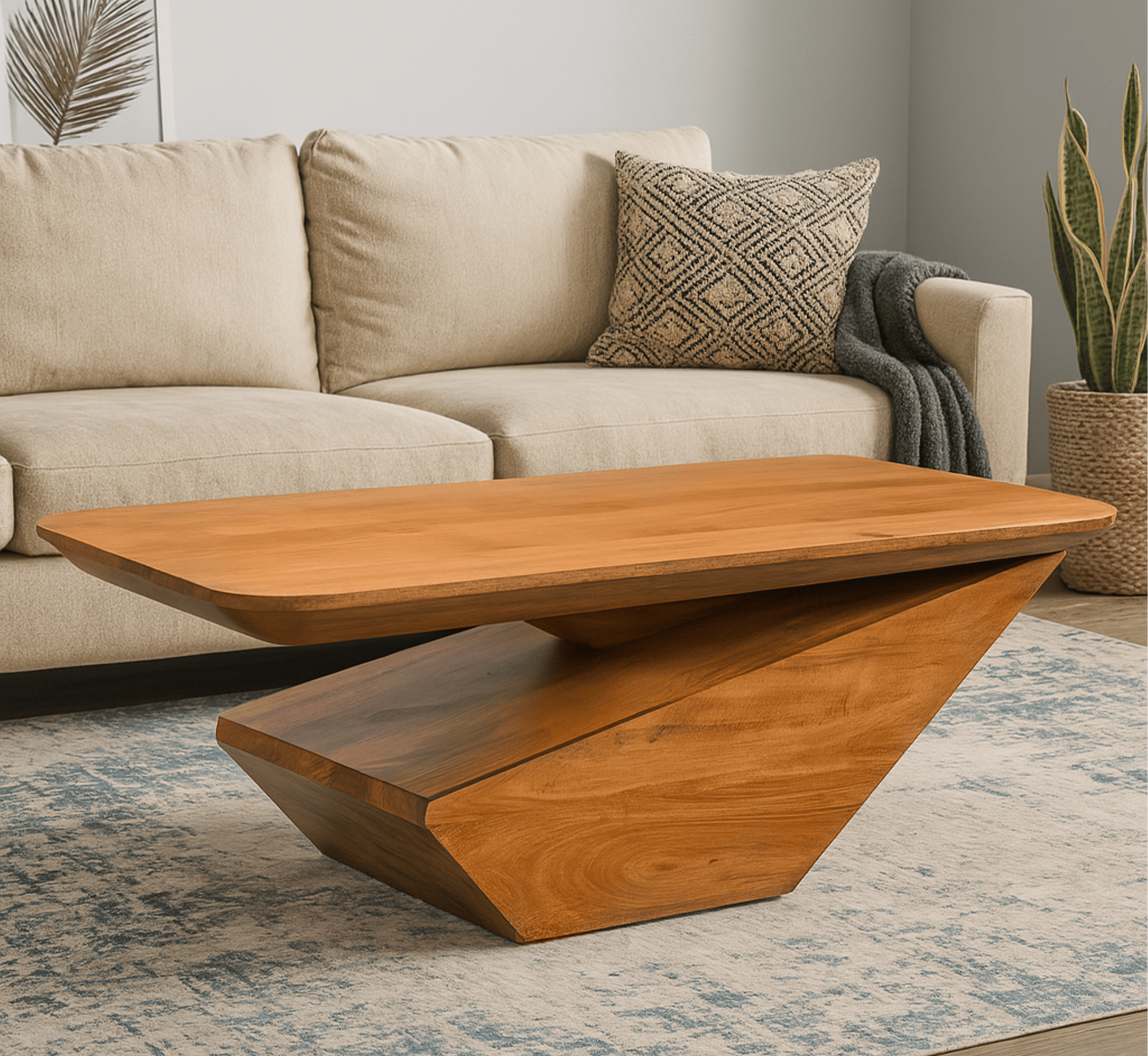 Gharaana Centre Tables Gravity Wooden Centre Table - Small