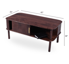 Gharaana Centre Tables Kram Wooden Storage Centre Table