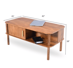 Gharaana Centre Tables Kram Wooden Storage Centre Table