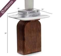 Ohana Natural Marble Minimalist Centre Table & Side Table Combo - Centre Tables - Gharaana