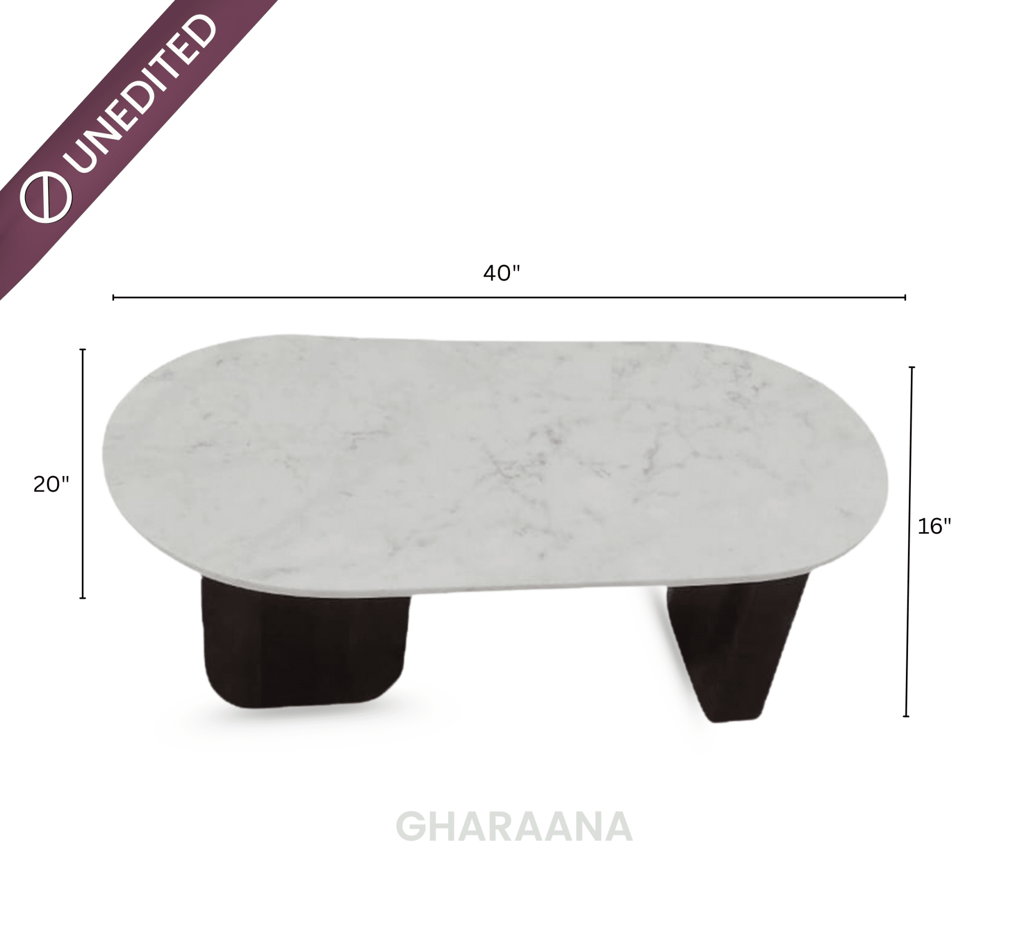 Ohana Natural Marble Minimalist Centre Table & Side Table Combo - Centre Tables - Gharaana