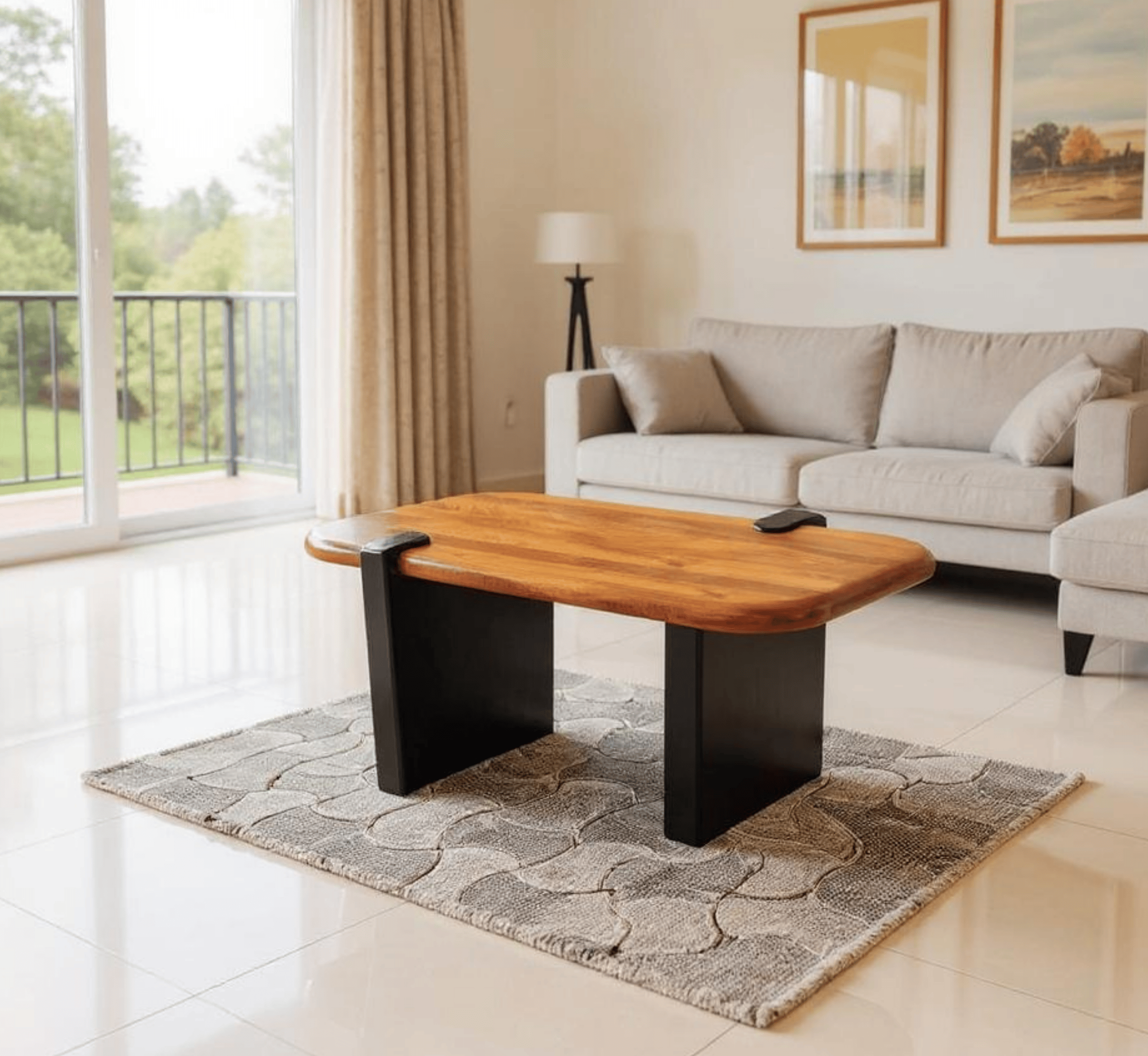 Gharaana Centre Tables Rooted Wooden Centre Table