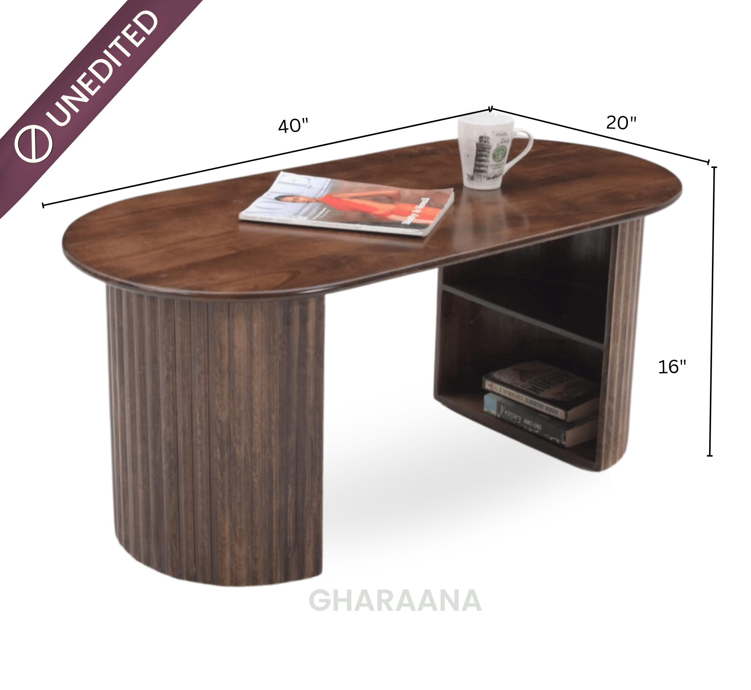 Gharaana Centre Tables Sloan Wooden Storage Centre Table