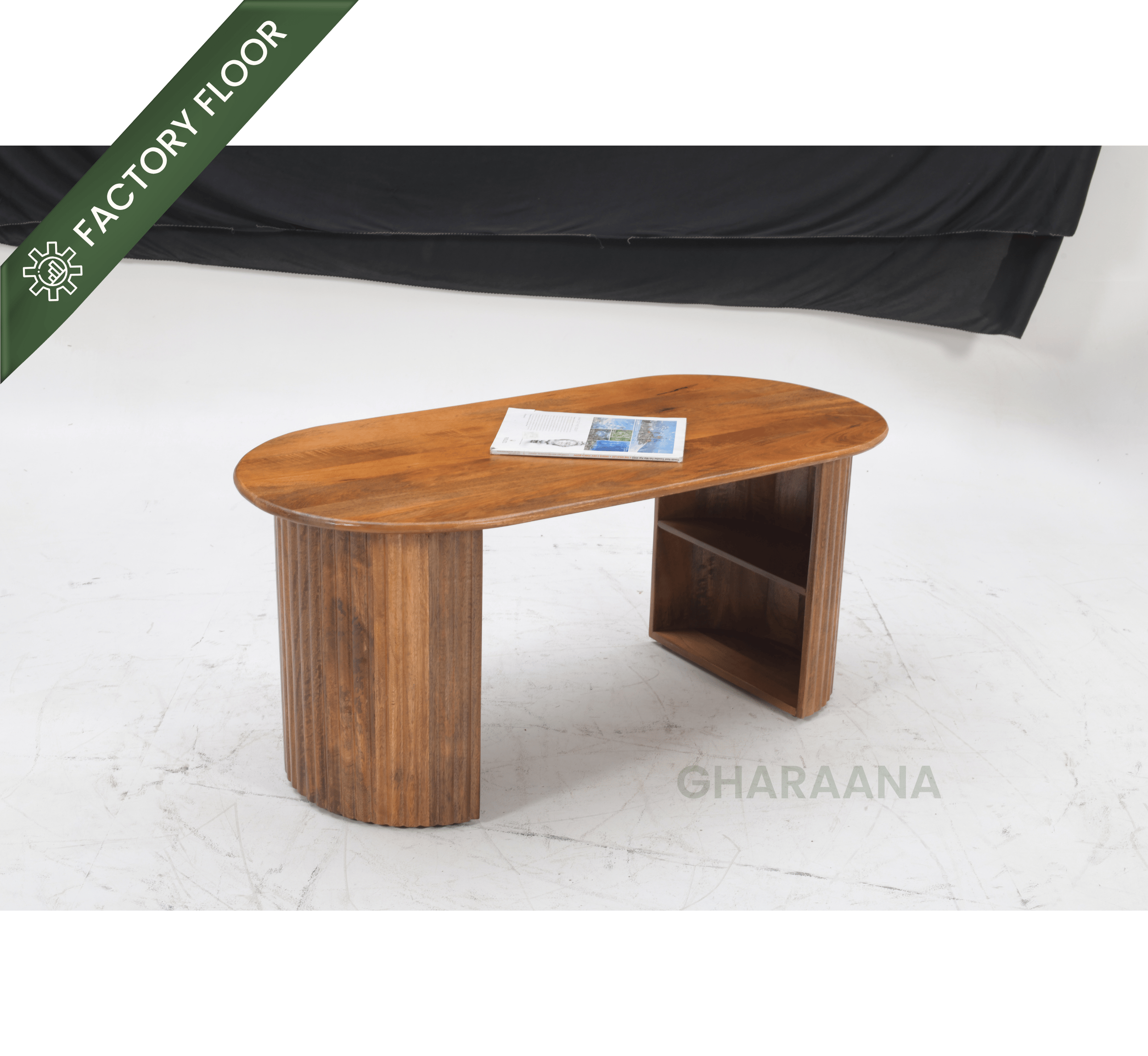 Gharaana Centre Tables Sloan Wooden Storage Centre Table