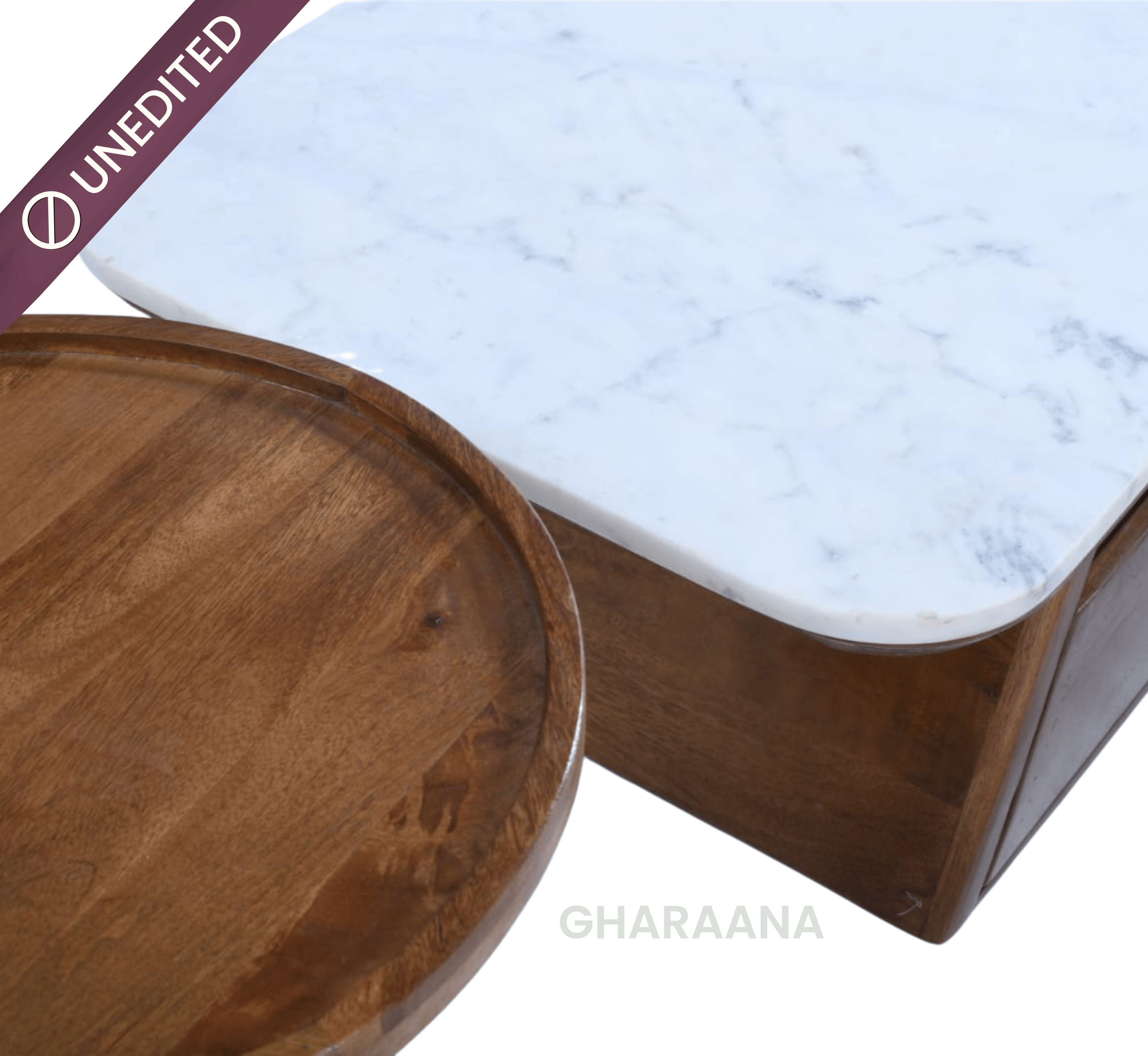Gharaana Centre Tables Spectra Wooden Nesting Centre Tables