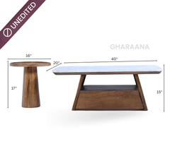 Gharaana Centre Tables Spectra Wooden Nesting Centre Tables