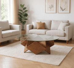 Gharaana Centre Tables Zina Wooden Storage Centre Table