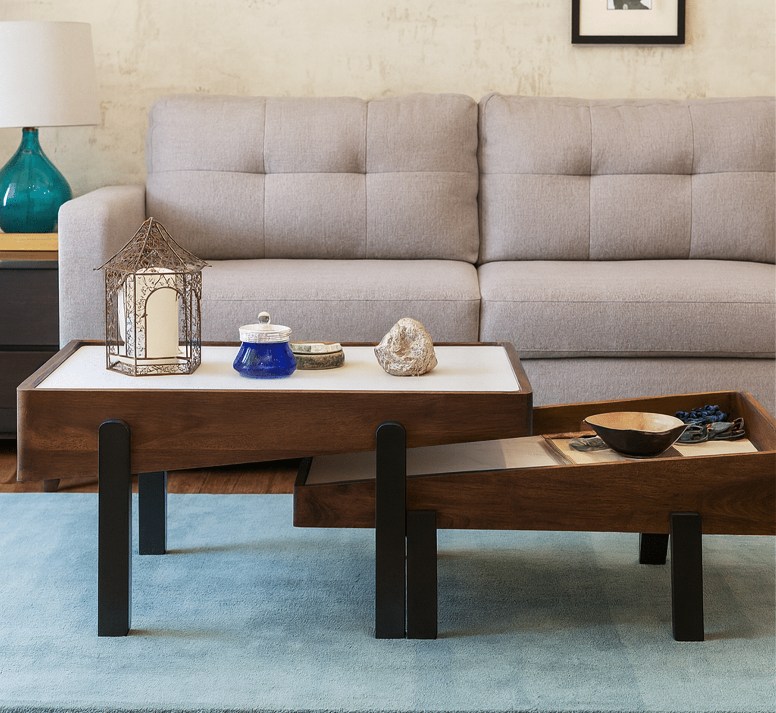 Gharaana Coffee Table Panache Wooden Nesting Centre Tables