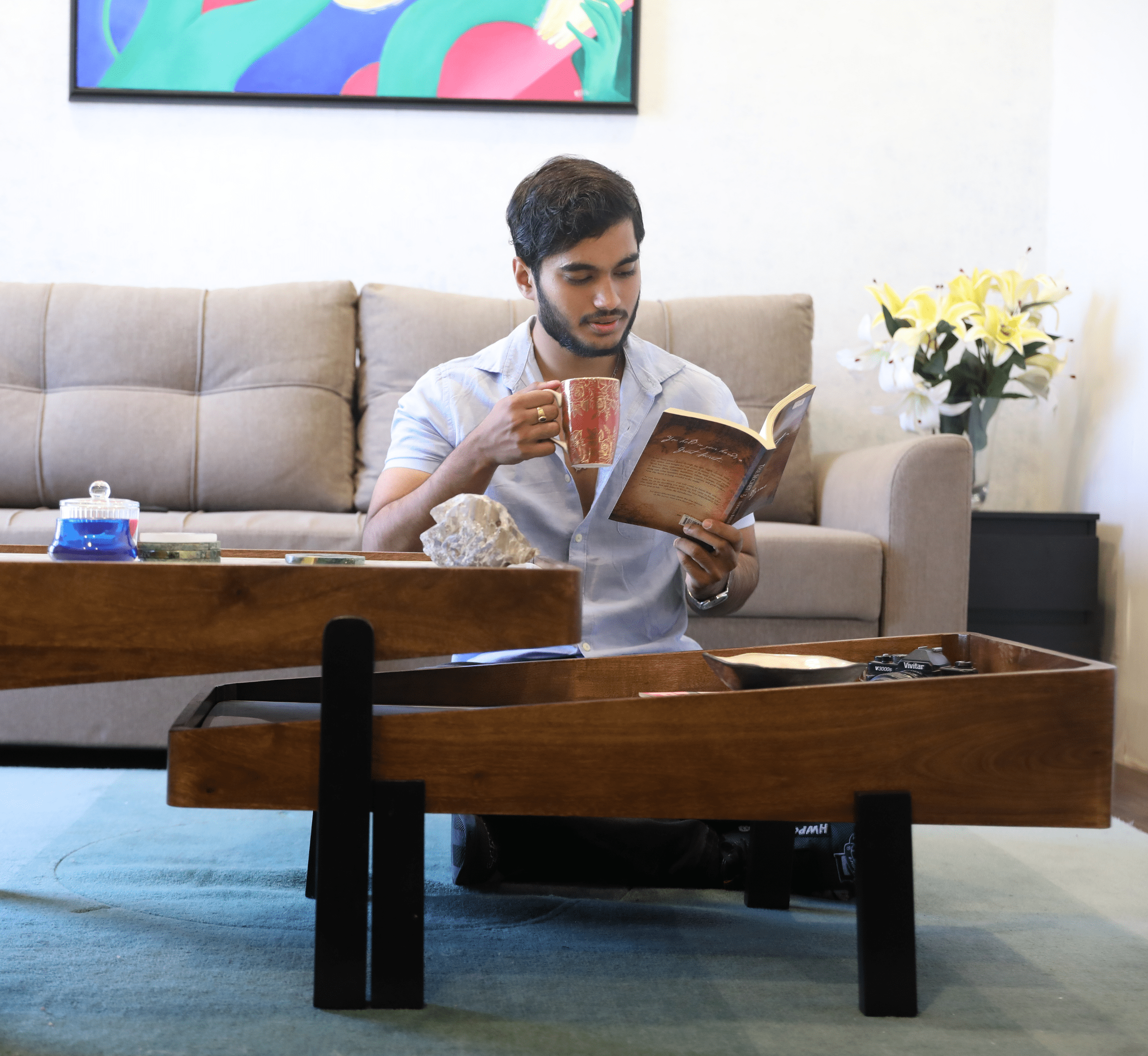 Gharaana Coffee Table Panache Wooden Nesting Centre Tables