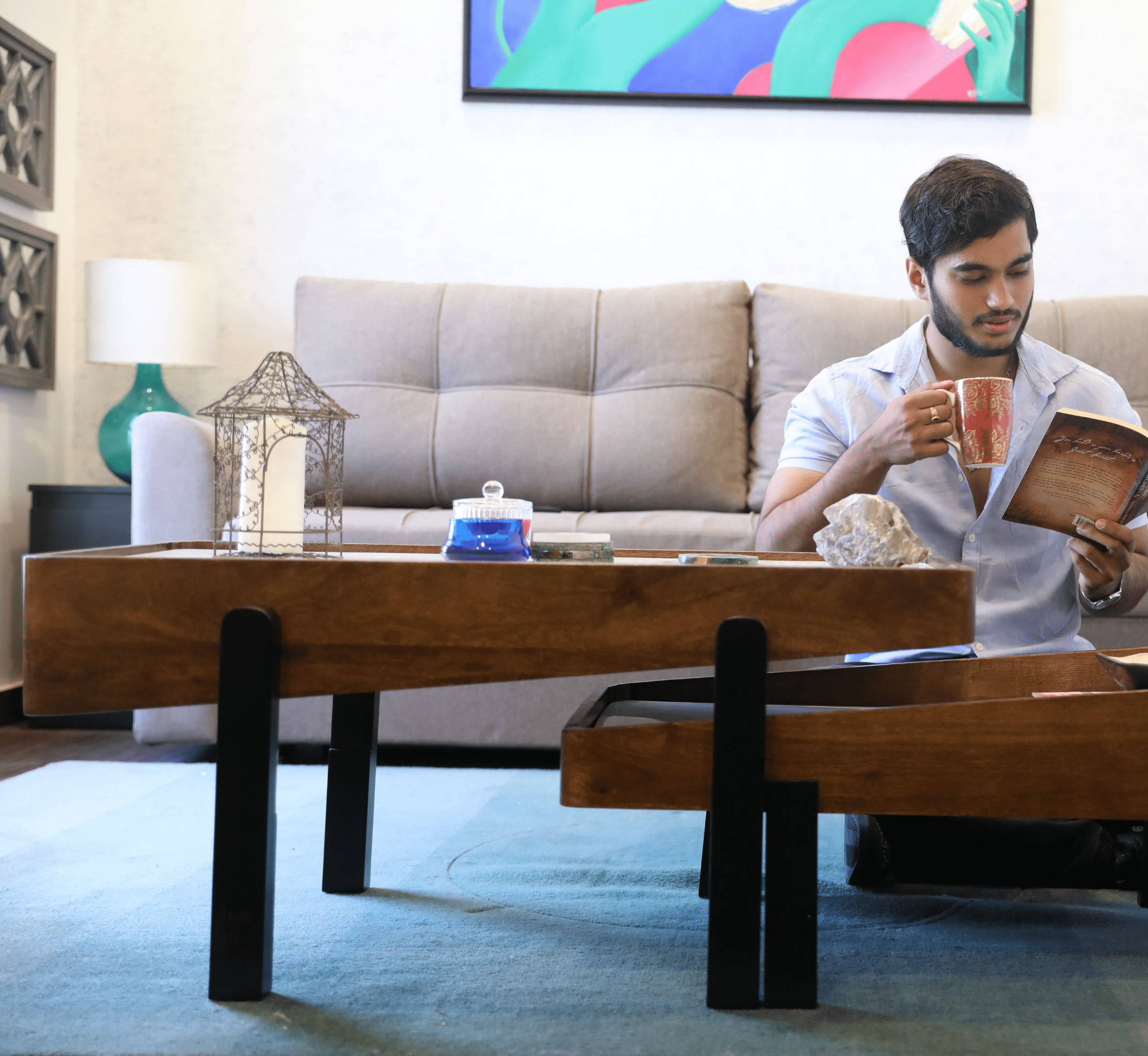 Gharaana Coffee Table Panache Wooden Nesting Centre Tables