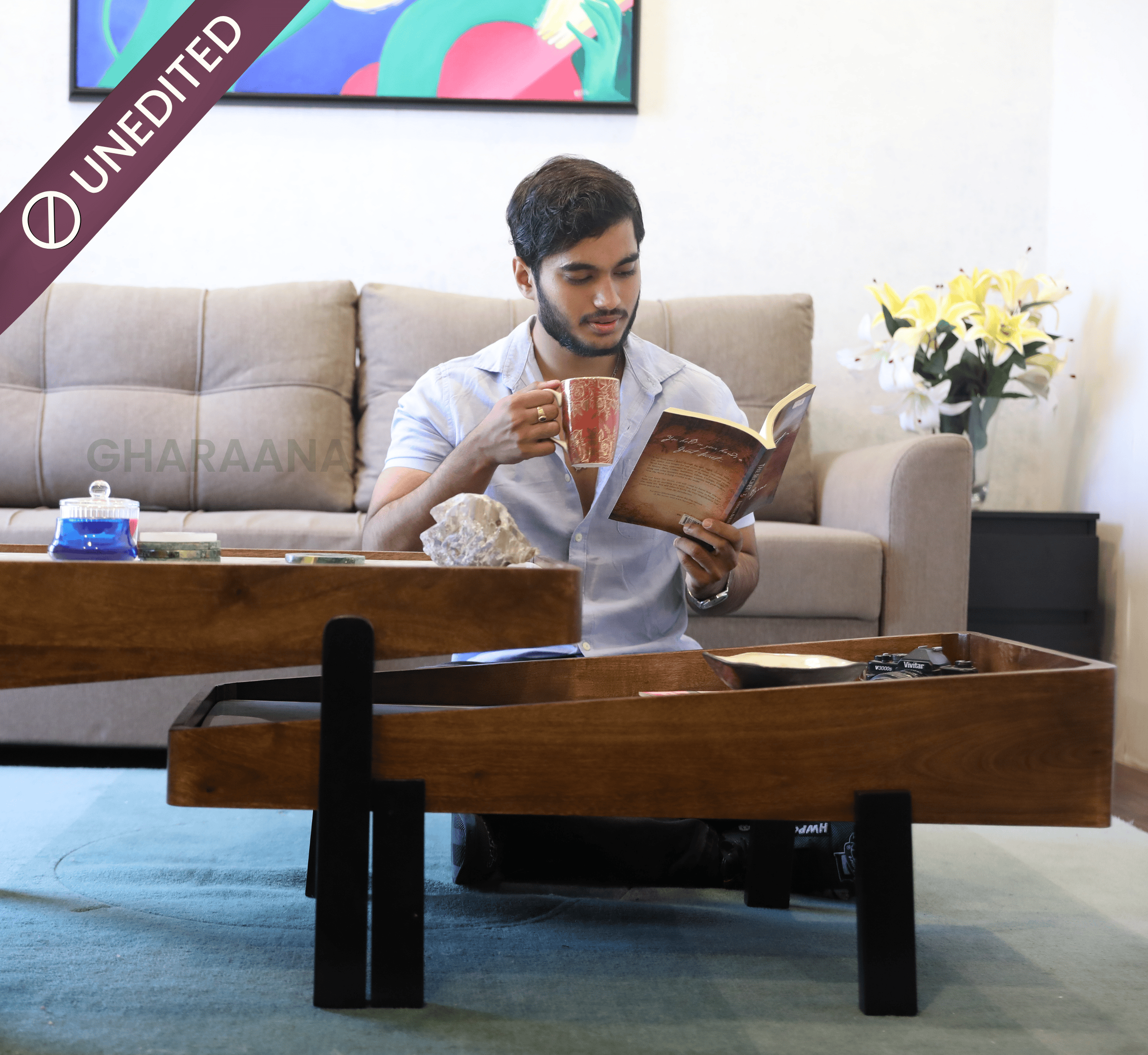 Gharaana Coffee Table Panache Wooden Nesting Centre Tables