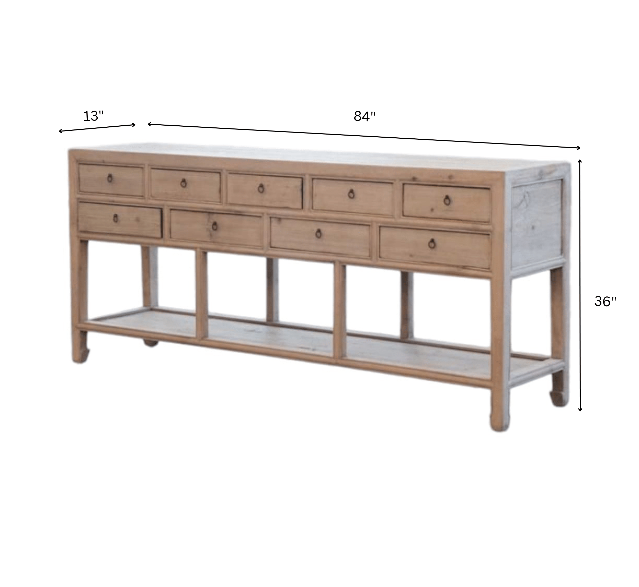 Gharaana Console Tables Aarna 7FT Wide Storage Console Table