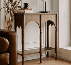 Gharaana Console Tables Cara Wooden Storage 2-Tier Console Table