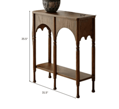 Gharaana Console Tables Cara Wooden Storage 2-Tier Console Table