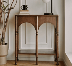 Gharaana Console Tables Cara Wooden Storage 2-Tier Console Table
