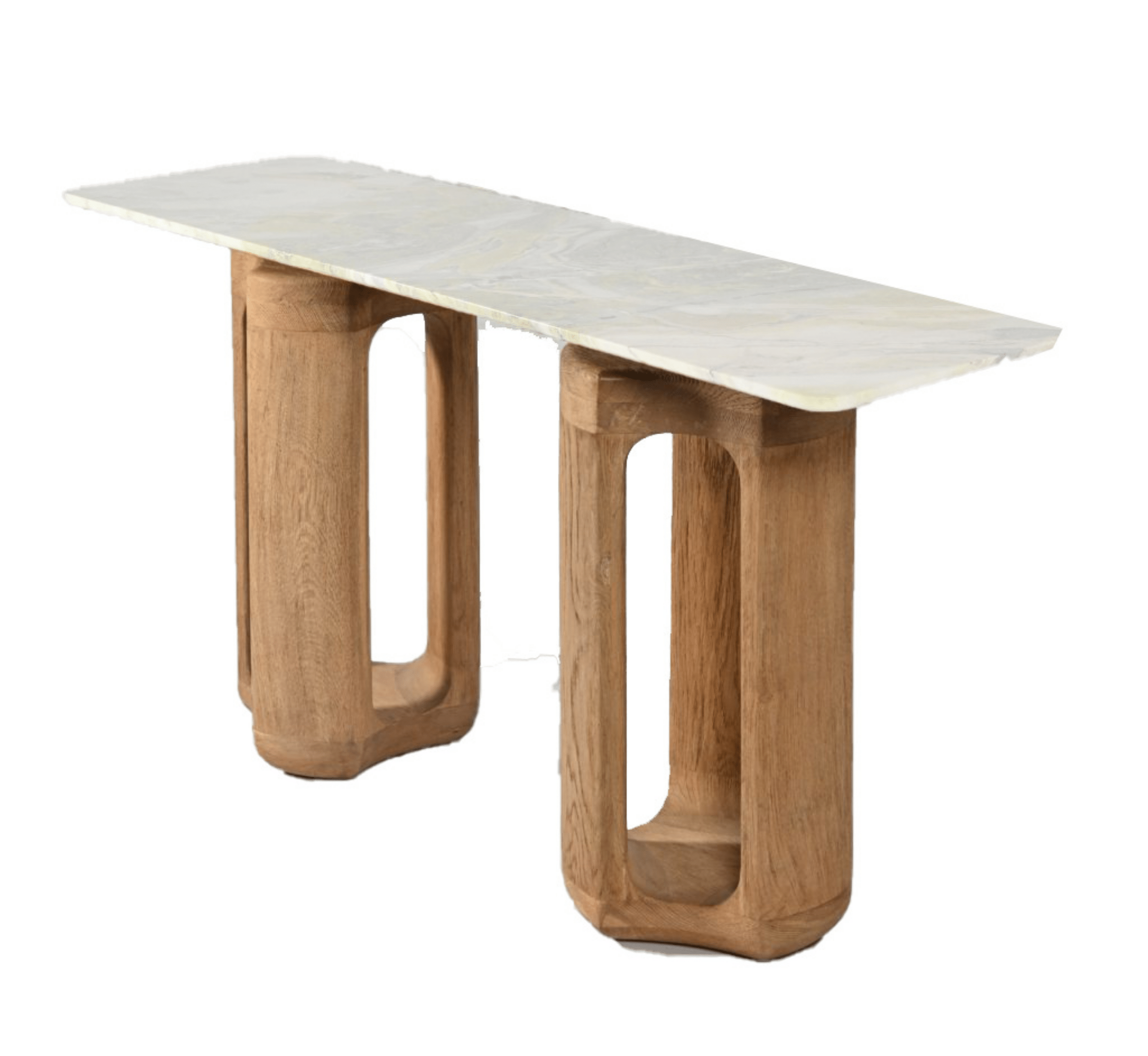 Gharaana Console Tables Leila Marble-Top Console Table