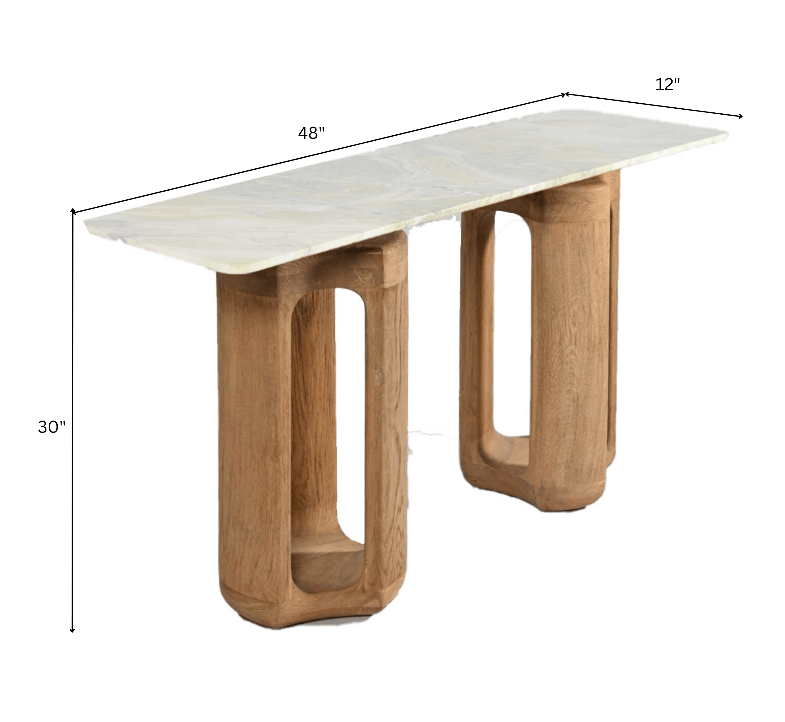 Gharaana Console Tables Leila Marble-Top Console Table