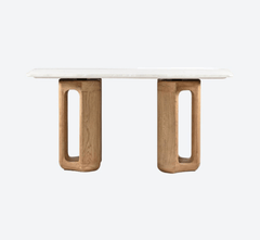 Gharaana Console Tables Leila Marble-Top Console Table